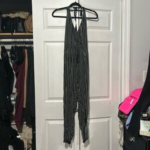 "Mustard Seed" Vertical Stripped Jumpsuit
